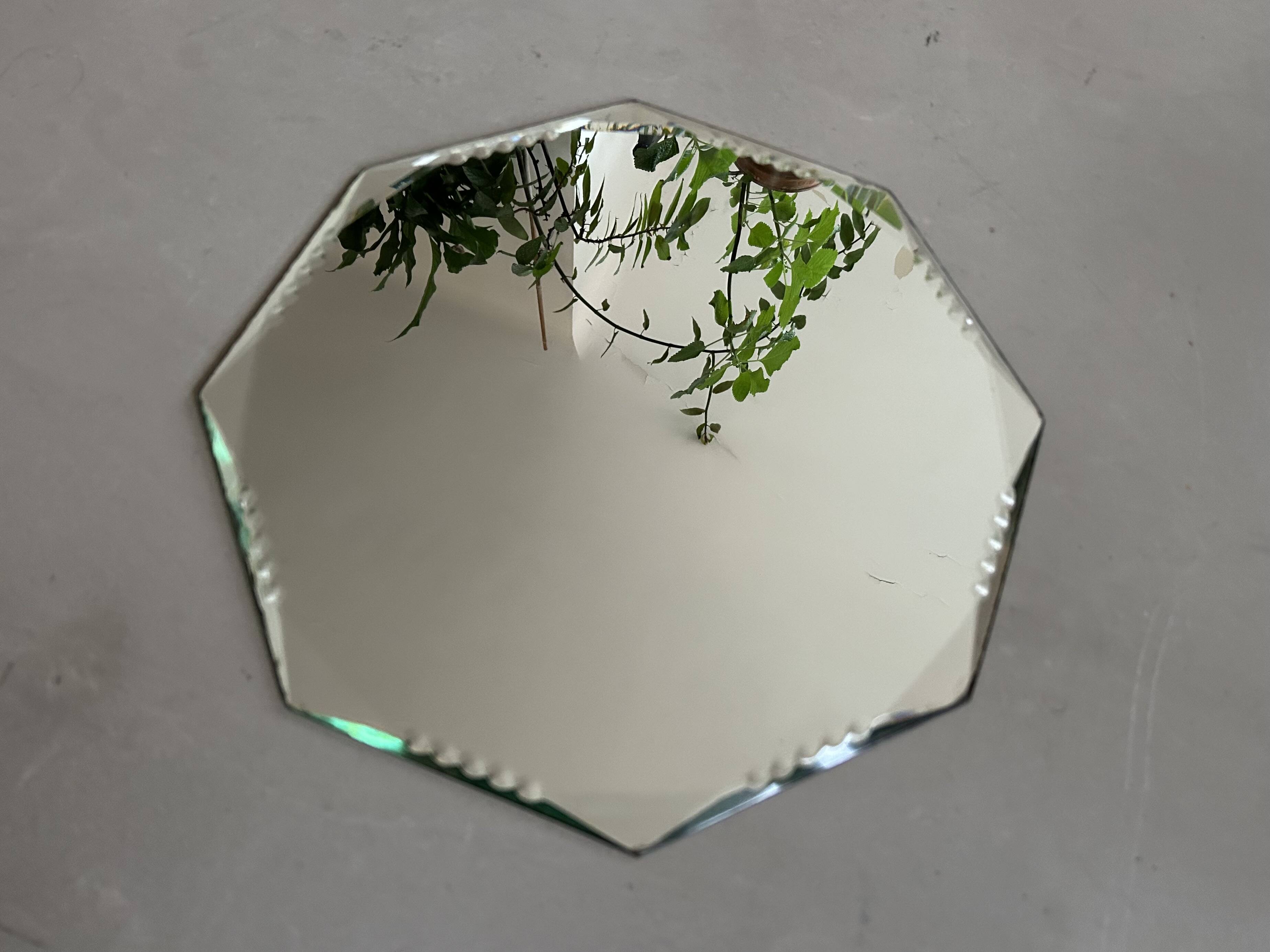 Antique beveled mirror, 33cm