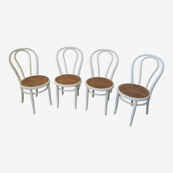 Lot de 4 chaises bistrot en bois tourné dal vera