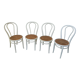 Set of 4 wooden bistro chairs turned dal vera