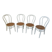 Lot de 4 chaises bistrot en bois tourné dal vera