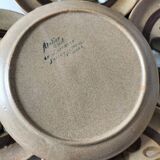 6 dessert plates in stoneware Atelier d’Art Lorraine Sarreguemines