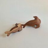 Pair of teak figurines, norway, 1960s