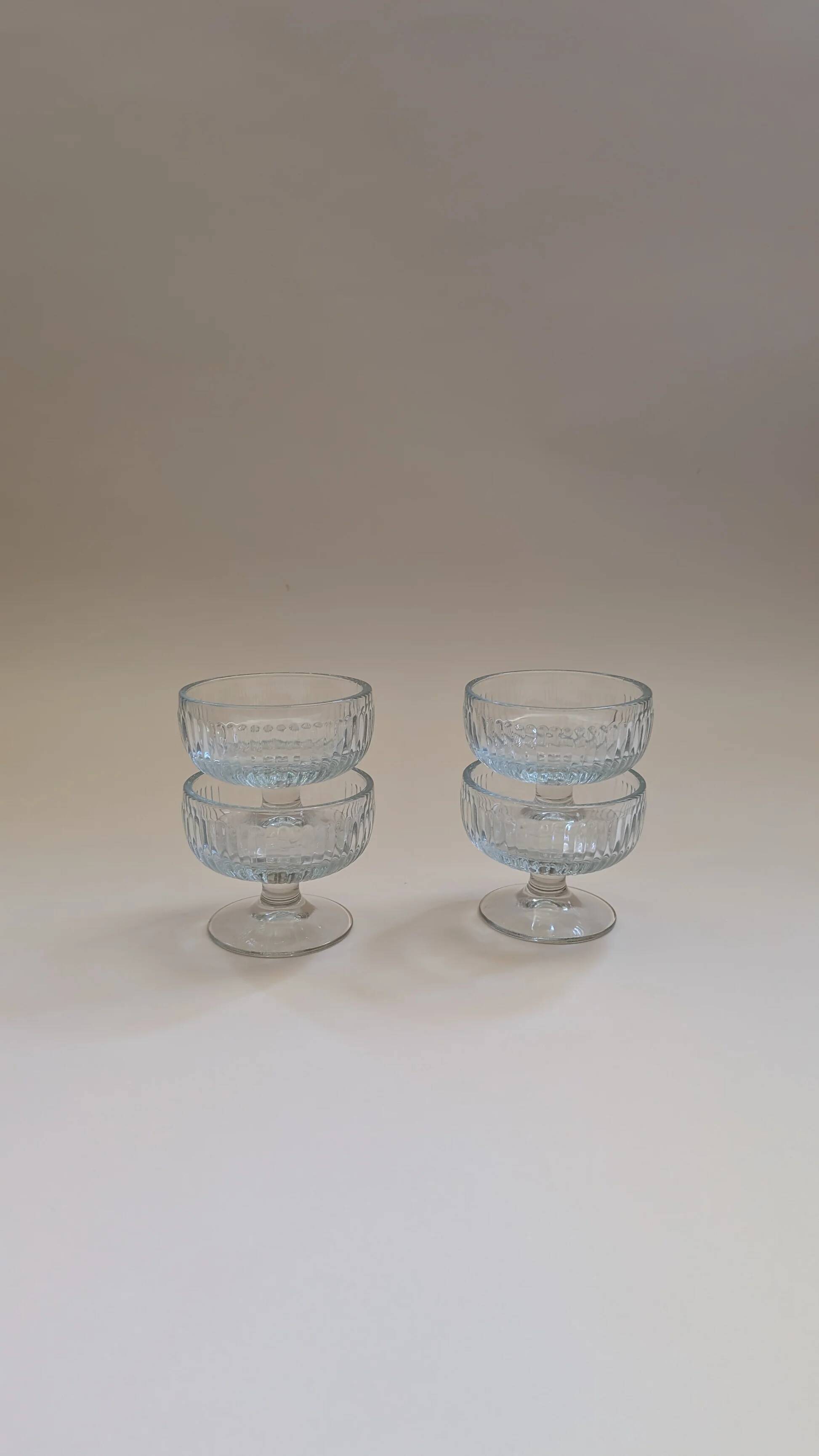 Coupes à glace en verre