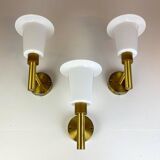 Mid-century brass and acrylic wall lamps Luxus, Sweden, 1960s