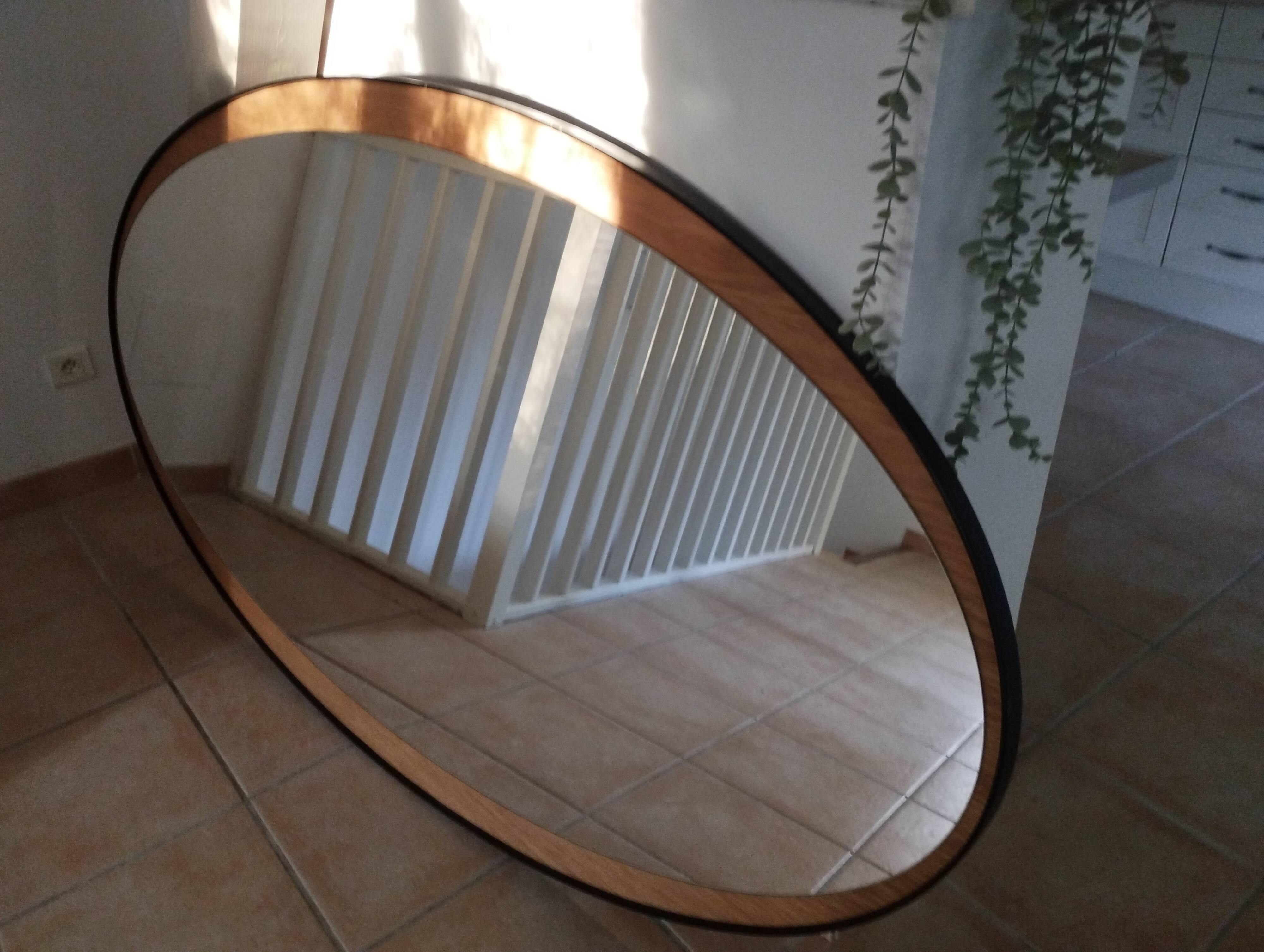 Grand miroir ovale