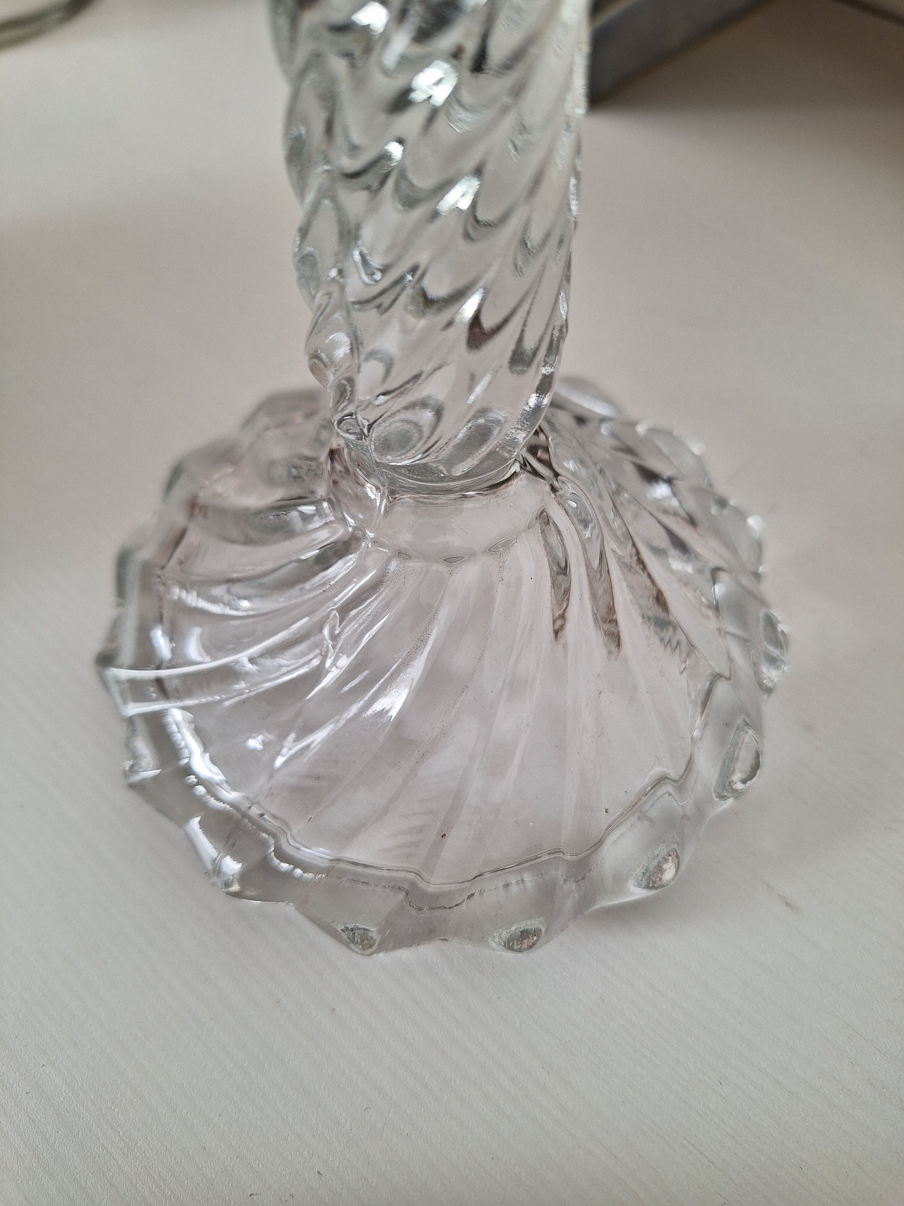 Vintage glass candle holder