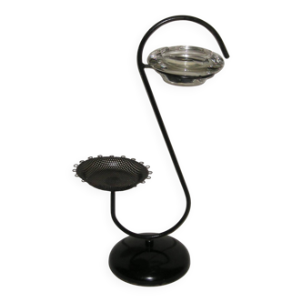 1950s Glass Holder and Ashtray