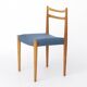 Vintage Lübke Dining Chair, Germany 1970s, Beech Wood Chair