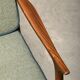 Pair of Mid-Century Italian Armchairs in stained Beech and Green Cushions