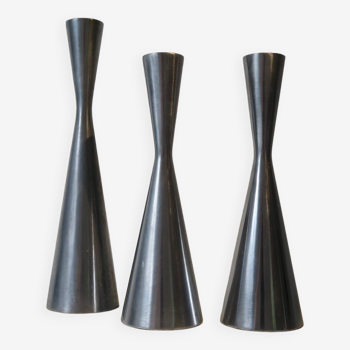 3 cast aluminum candle holders. Ikea Erika Pekkari