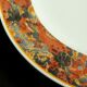 5 flat plates porcelain Pyroblan Sarreguemines décor Chevermy