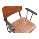 Chaise style Friso avec accoudoirs chene et metal