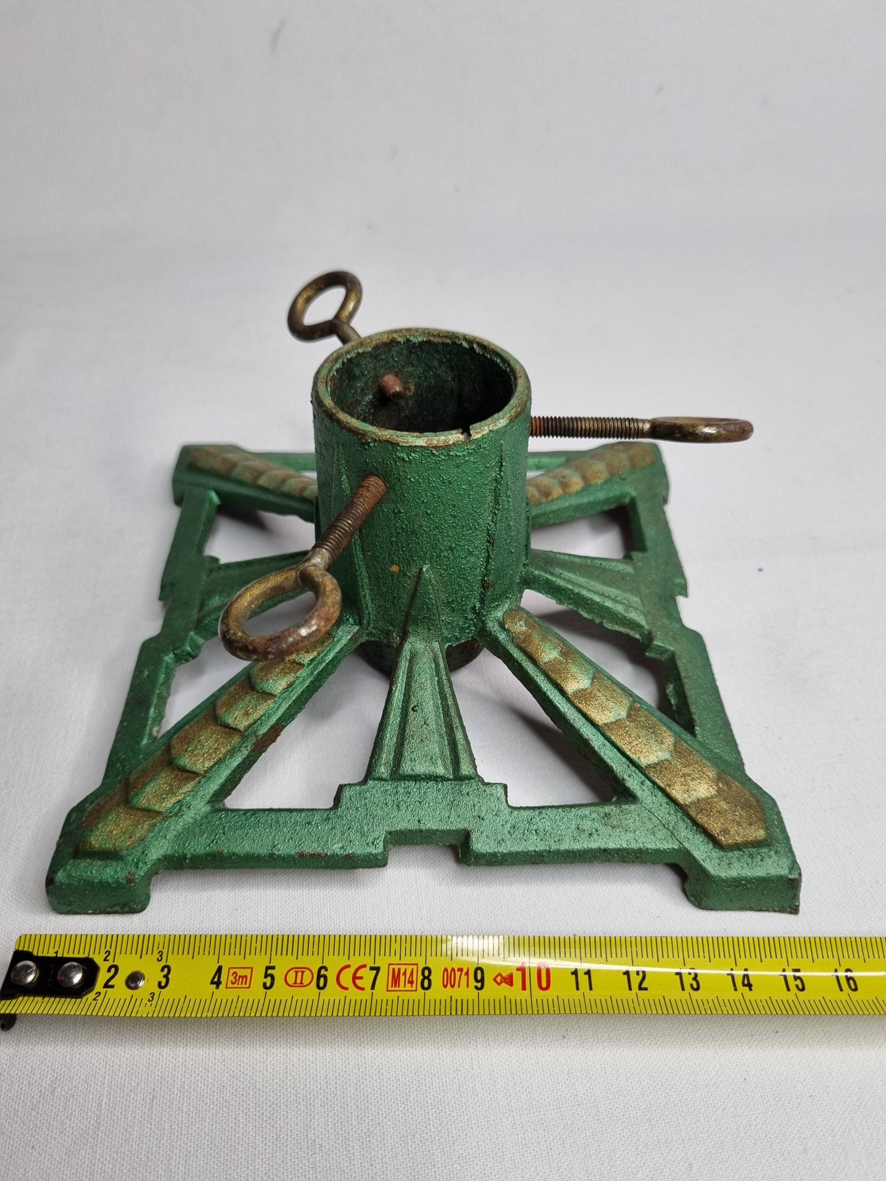 Art Deco tree stand, old, painted cast iron, 15 cm