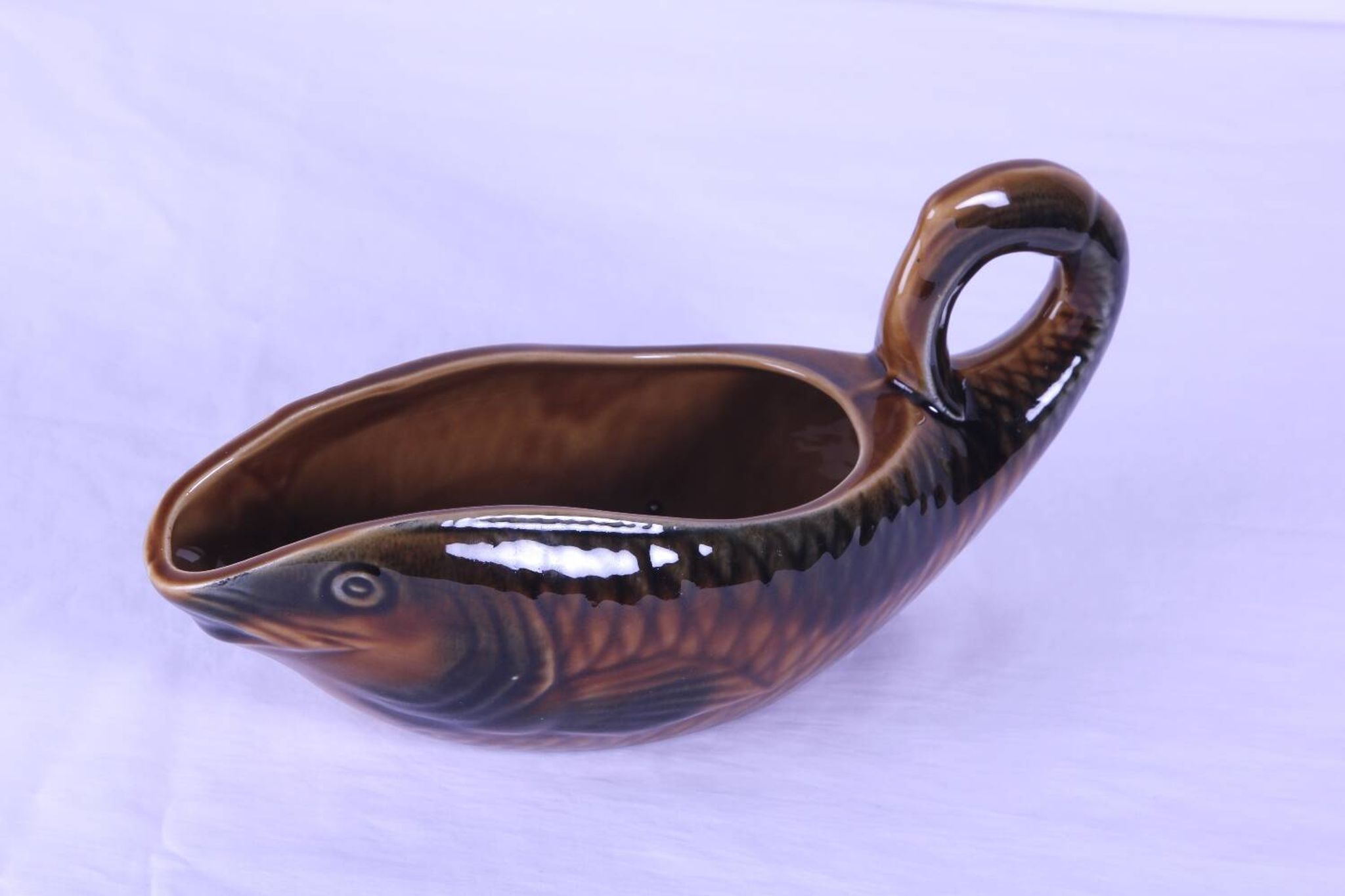 Saucière Sarreguemines en forme de poisson