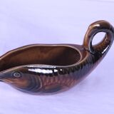 Sarreguemines fish-shaped sauceboat