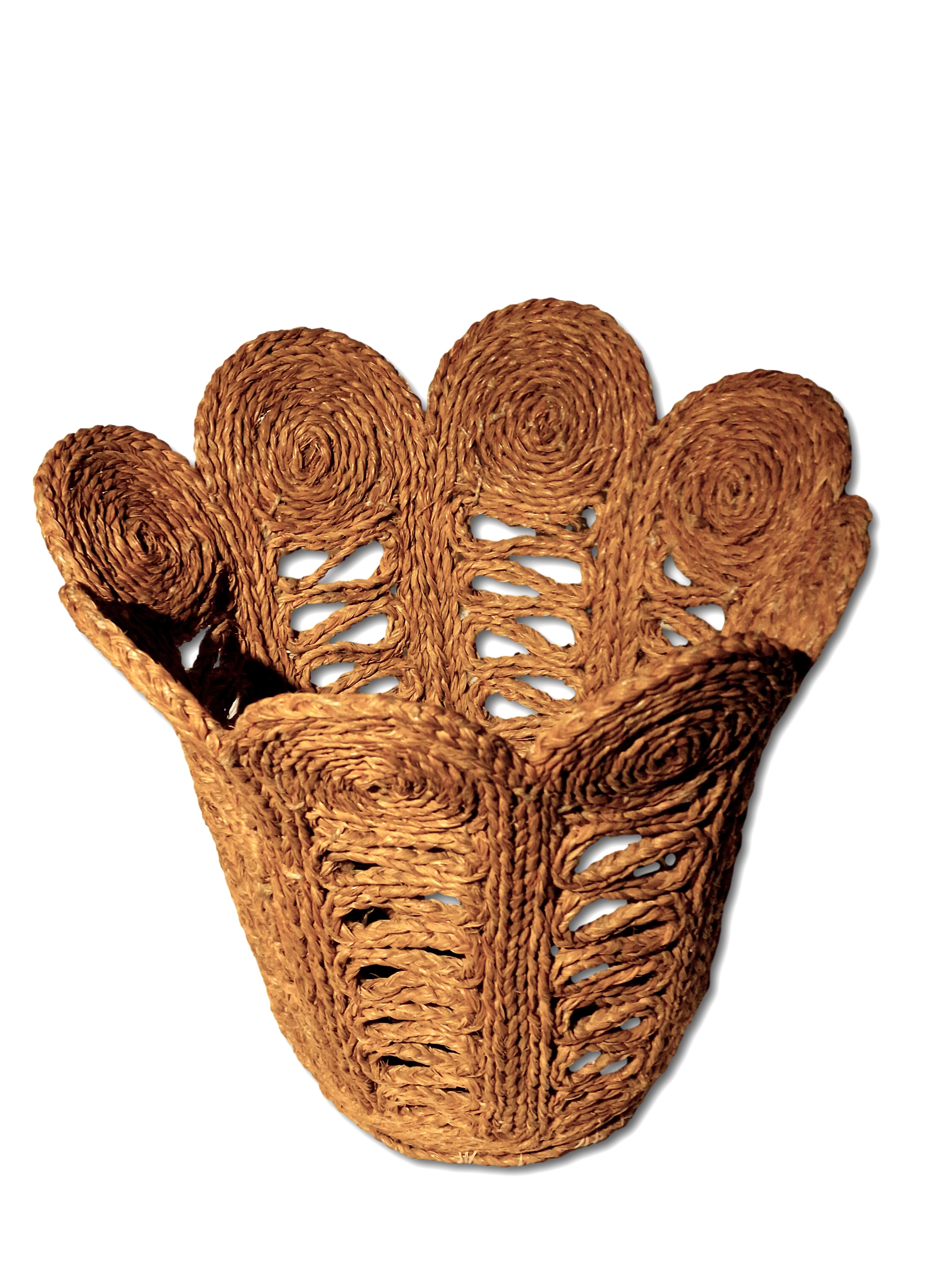 Natural rope basket 1970s