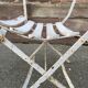 Paire de fauteuils chaises de jardin fer forgé vintage