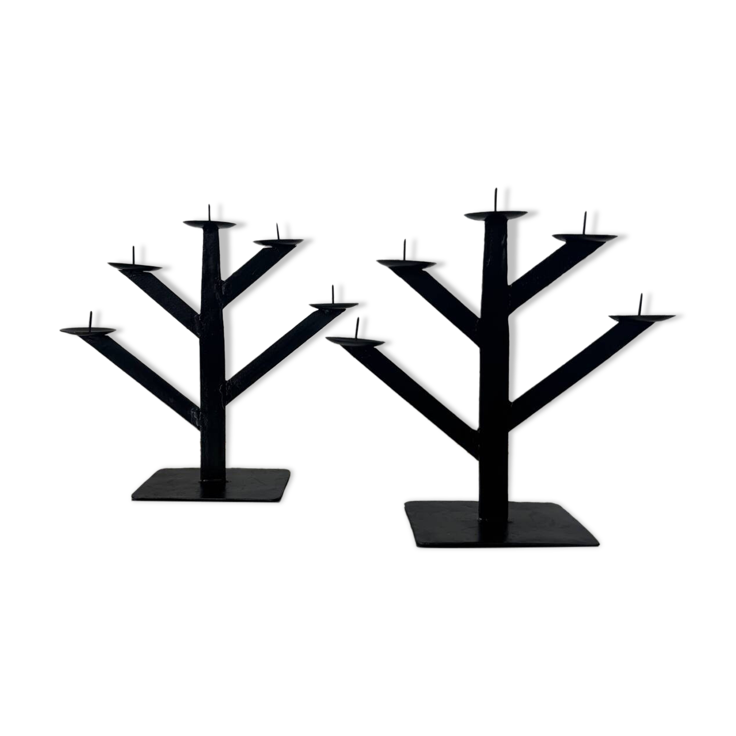 Wrought iron chandeliers, 1980s Habitat style