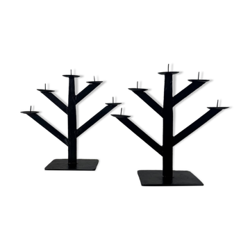 Wrought iron chandeliers, 1980s Habitat style