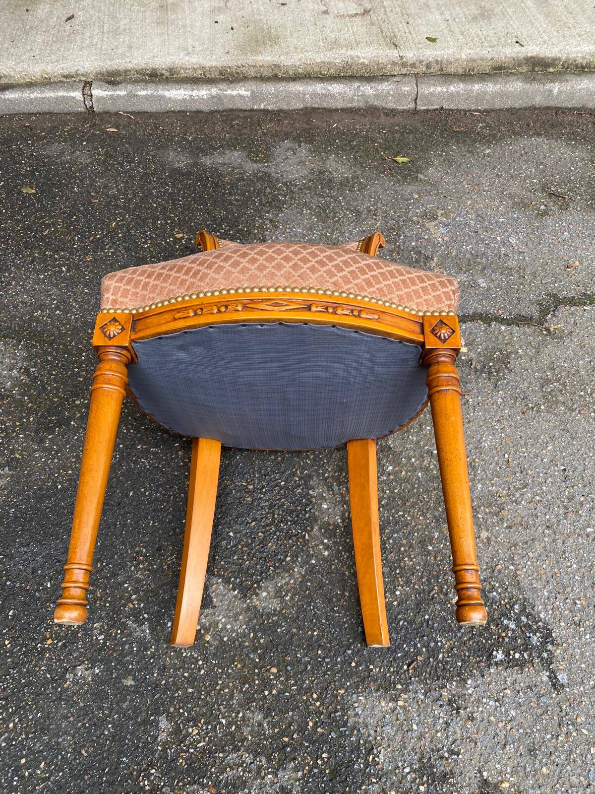 Louis XVI solid wood upholstered office chair