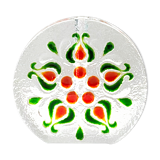 Mid Century Walther Glass Solifleur Vase, Op Art 60's