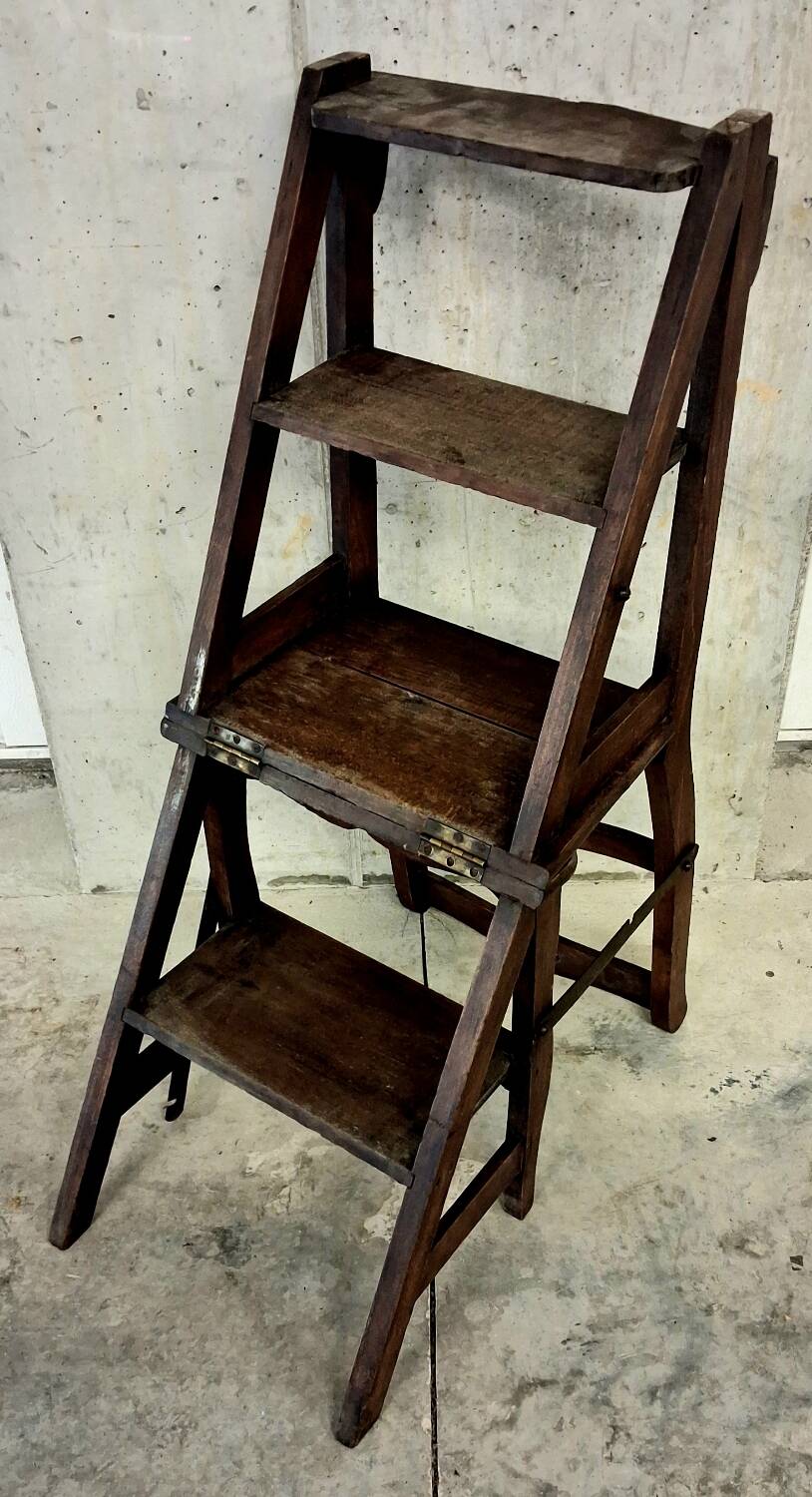 Library chair folk art stepladder