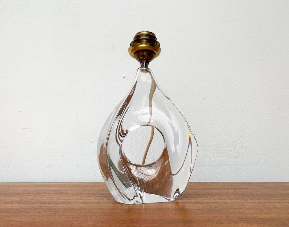 French glass table lamp from the mid-century by Daum, 1960s.