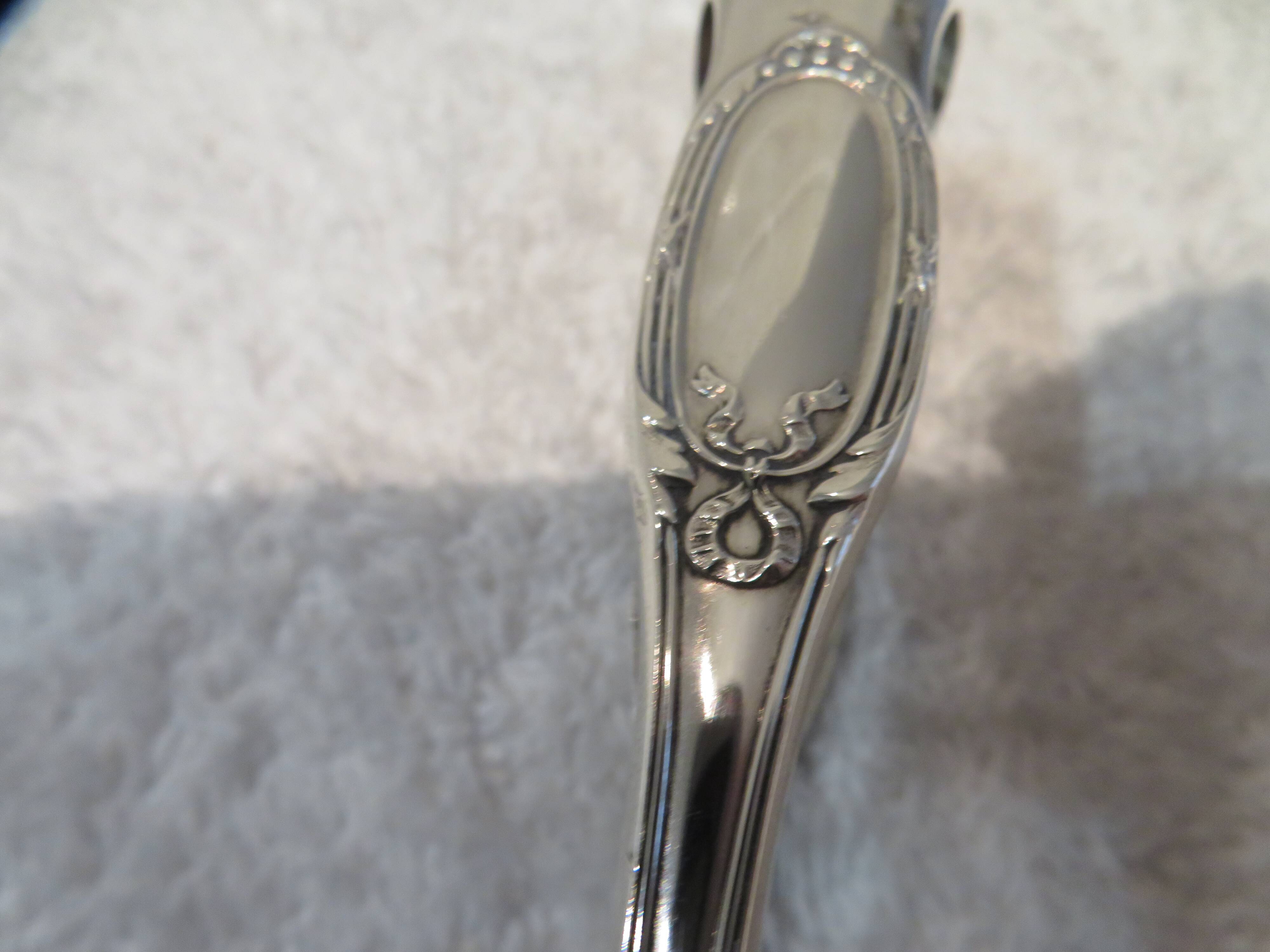 800 silver sugar tongs Minerva Louis XVI style goldsmith Pierre Bezon