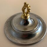 Mustard porcelain and gold metal
