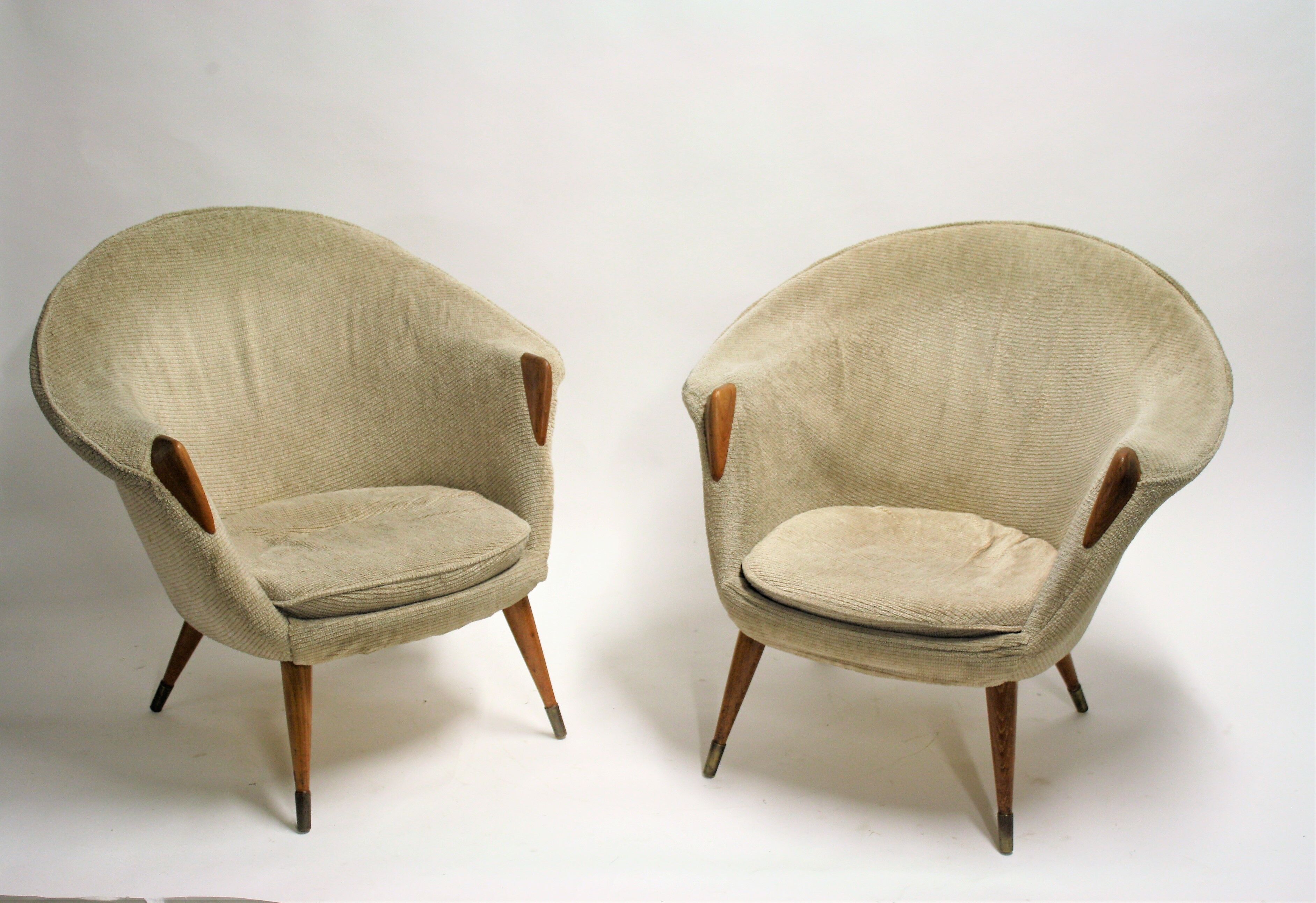 Pair of vintage cocktail chairs, 1960s