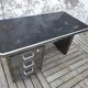 Strafor desk in brushed metal