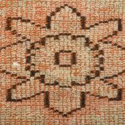 Tapis vintage rose poudré fait main en laine, style oriental doux