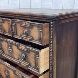1950s English oak chest of drawers
