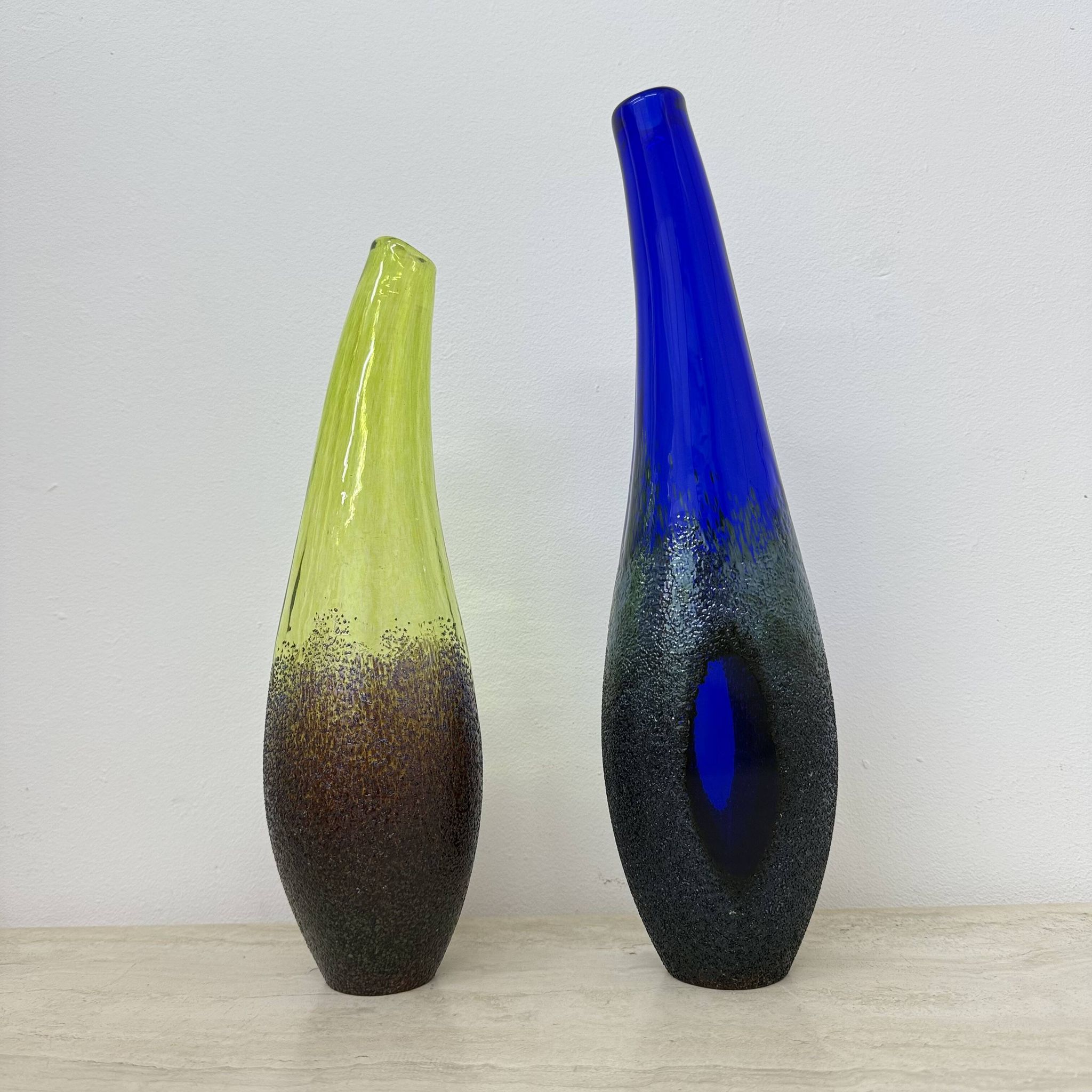 Ensemble de 3 vases Moonlanding de Monica Backstrom pour Kosta Boda Sweden