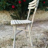 Ensemble d'assises  de jardin 4 fauteuils et 1 chaise - en bois