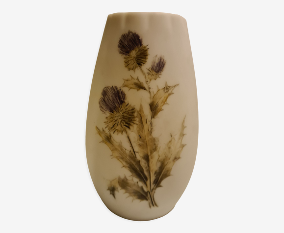 Vase en opaline wirths décor chardons