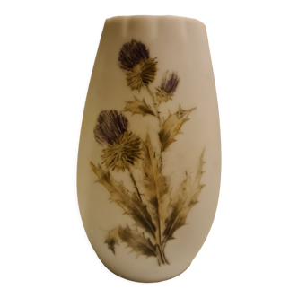 Wirths opaline vase with thistle decor