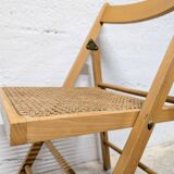 Folding chair with cane seat