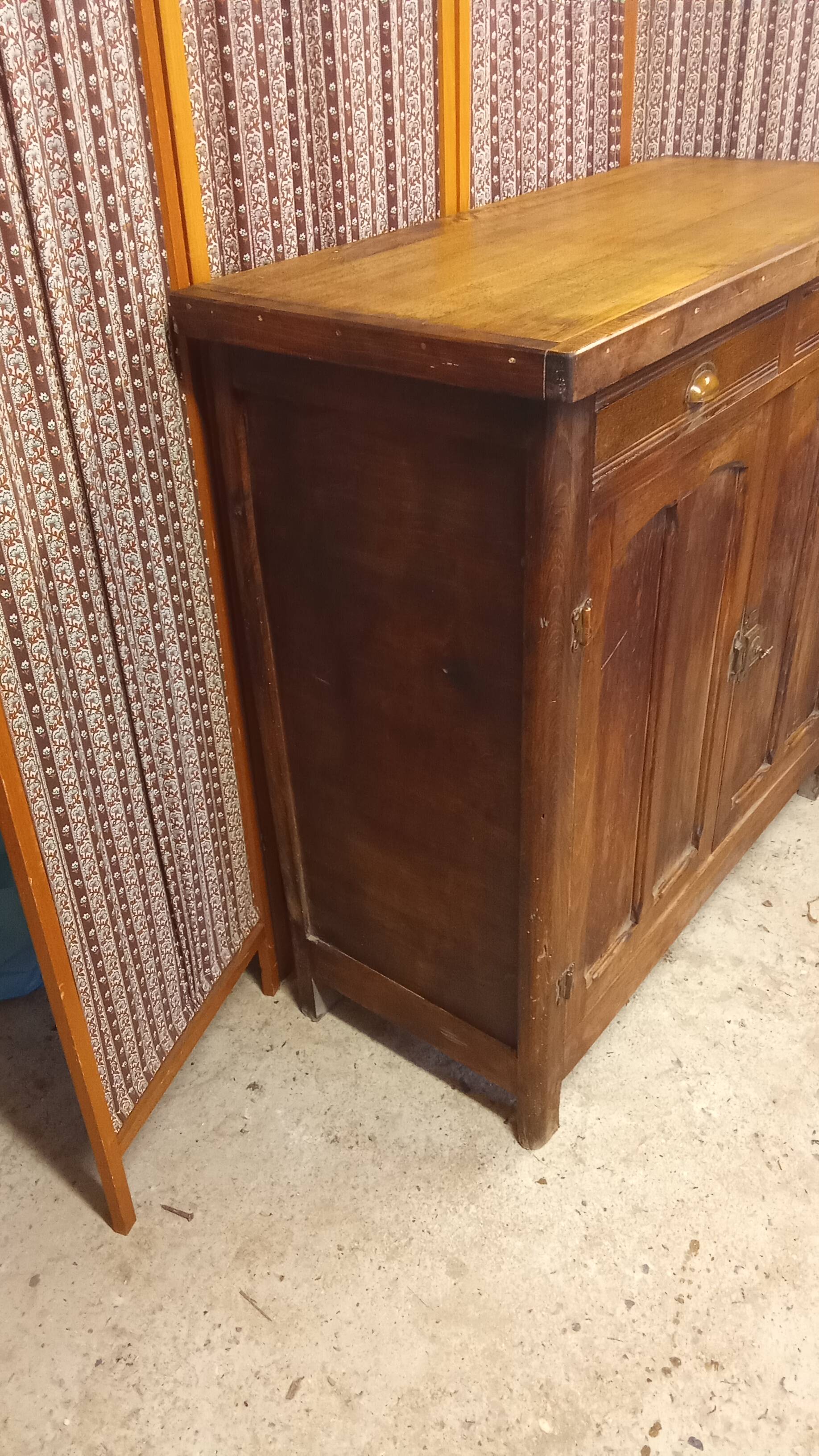 Vintage old Parisian low sideboard