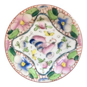 Old floral decoration plate