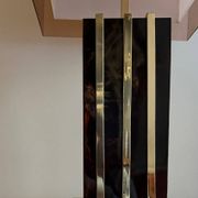 Lamp with chrome-plated brass structure and methacrylate shade designed by Romeo
