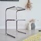 Side table - chrome and smoked glass table - vintage design
