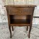 Louis XV Style Nightstand Table Wood Drawer + Vintage Case #D936