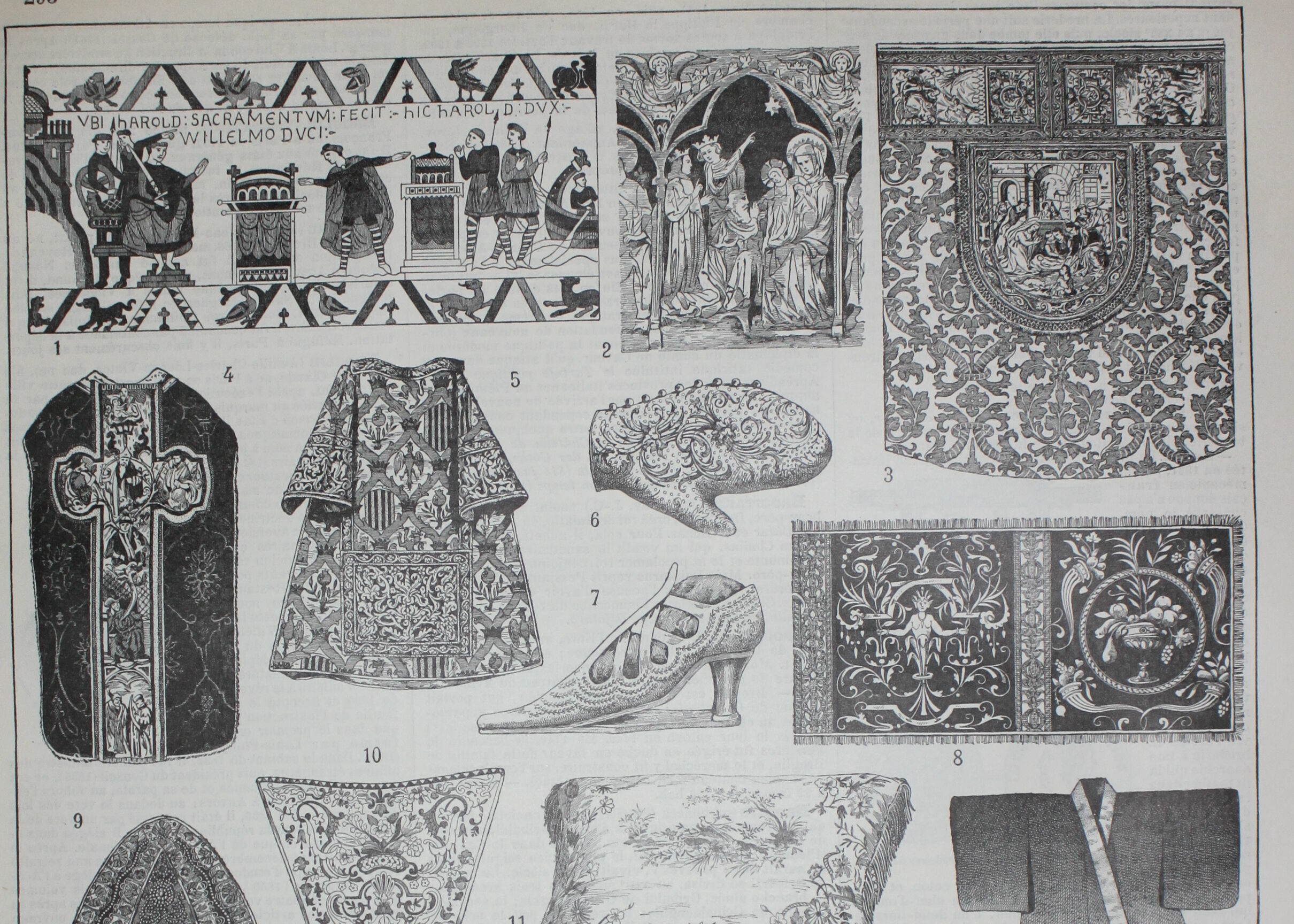 Engraving • embroidery, sewing, knitting • original lithograph from 1898