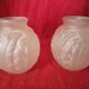 Pair of art deco pressed glass vases "joma montreuil"
