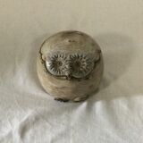 Sandstone box with lid signed Argans