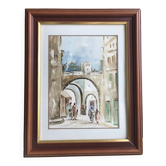 Old signed orientalist watercolor