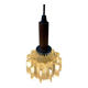 Small Mid-Century crystal glass pendant light