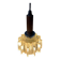 Small Mid-Century crystal glass pendant light
