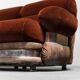 Modular sofa 5 seater fabric burgundy 70